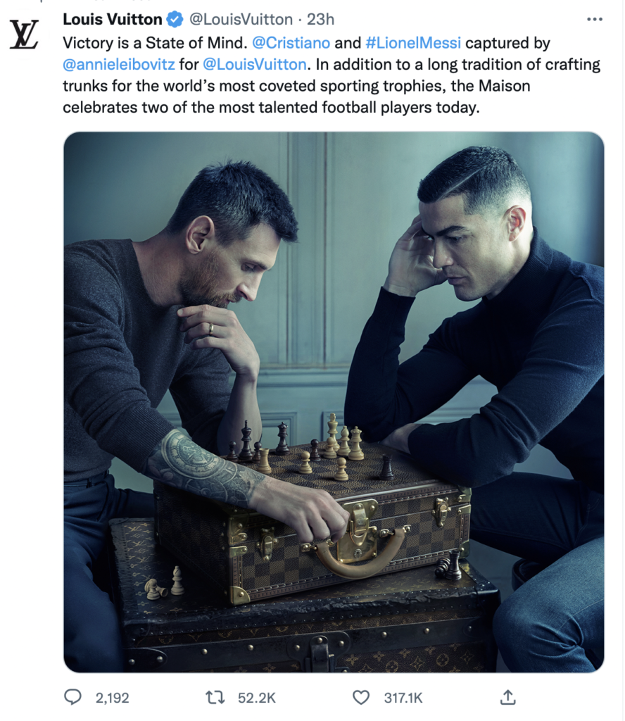 Messi, Ronaldo Play Chess In Louis Vuitton Campaign (And The Position Is  Real) 